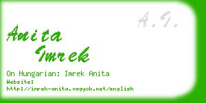 anita imrek business card